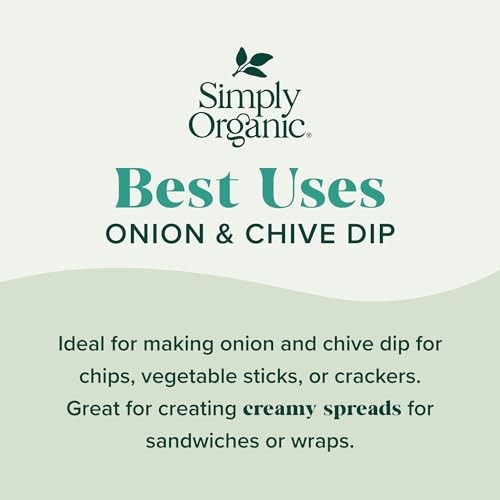 Simply Organic Onion Chive Dip Mix 1 Ounce Pack Of 12 Organic Seasoning Mixes