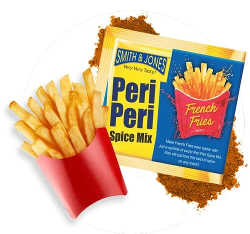 peri peri masala Powder, Vegetable & french fries Masala sheshe PACK OF 10