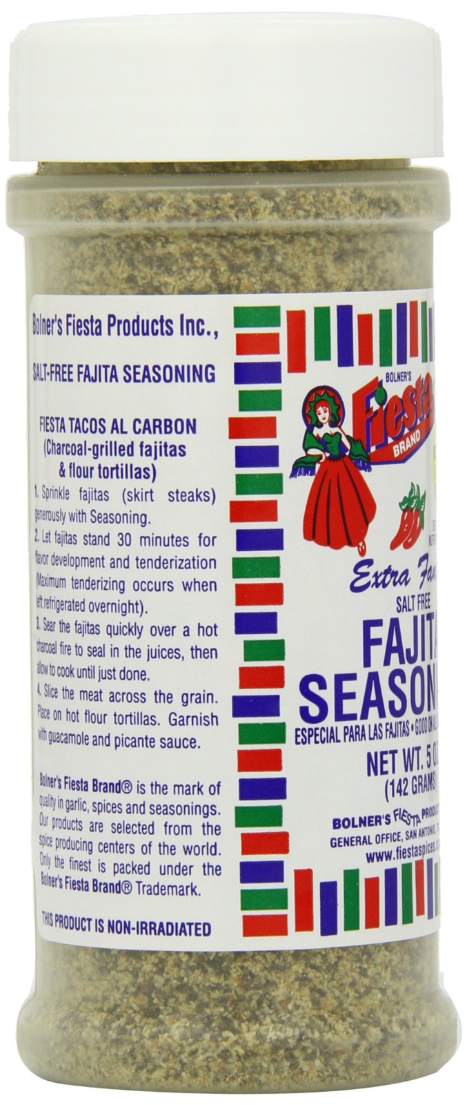 Fiesta Seasoning Fajita Salt Free, 5-Ounce (Pack of 6)