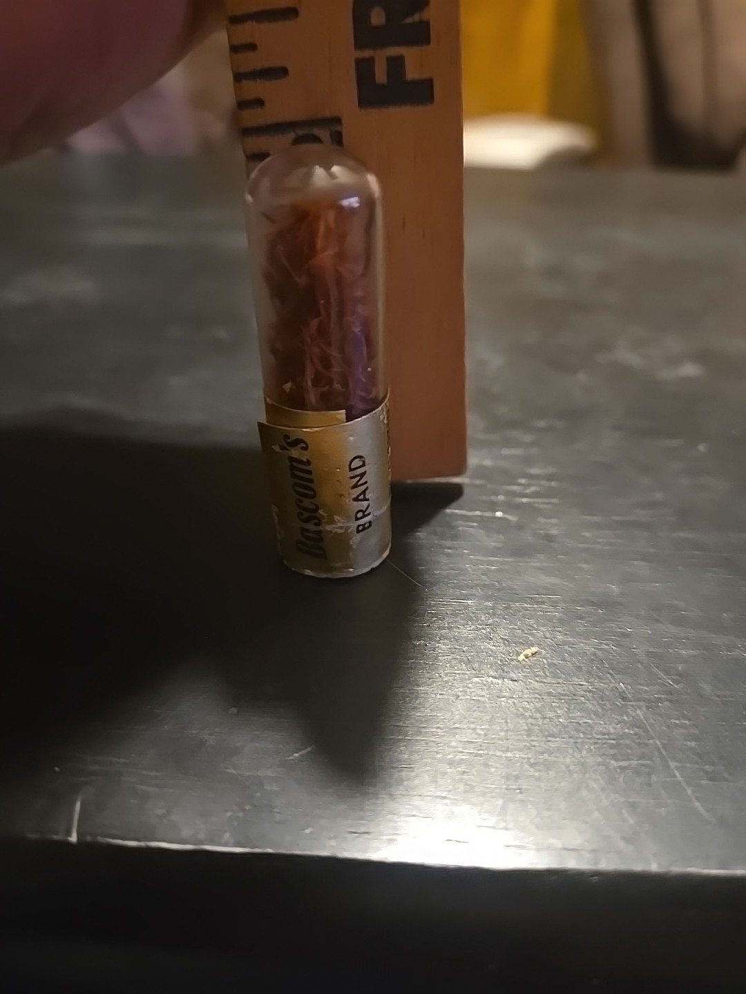 Vintage Bascom’s Spanish Saffron in Glass Vial