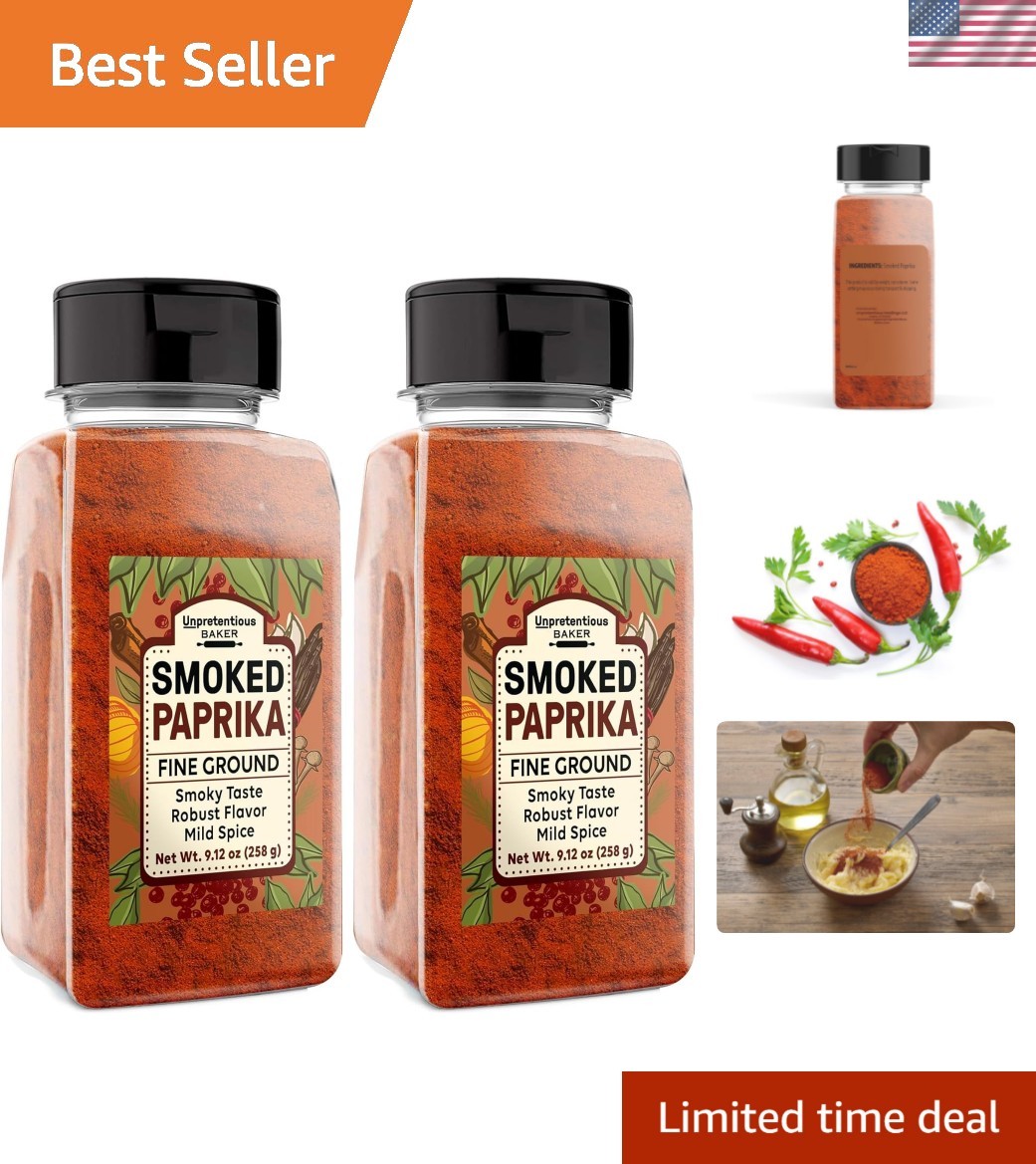 Smoked Paprika Ground Spice – 9.2 oz Pack of 2 for Bold Flavors