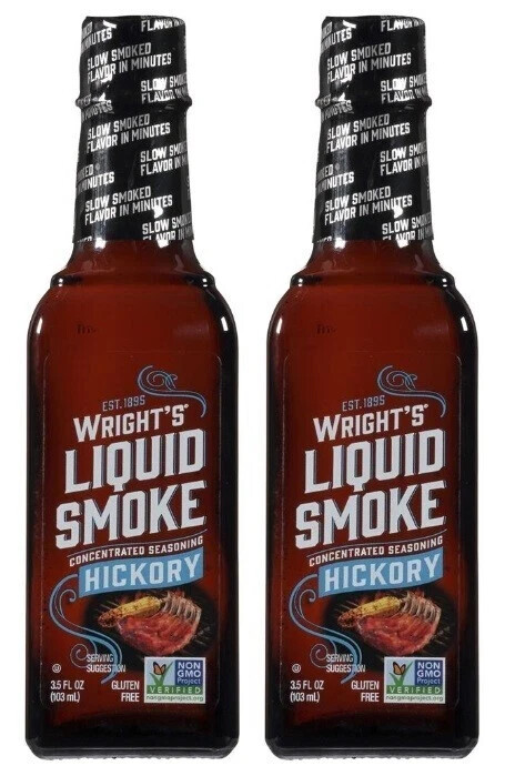 Wright’s Liquid Smoke Concentrated Hickory Seasoning, 3.5 oz (2 Bottles)