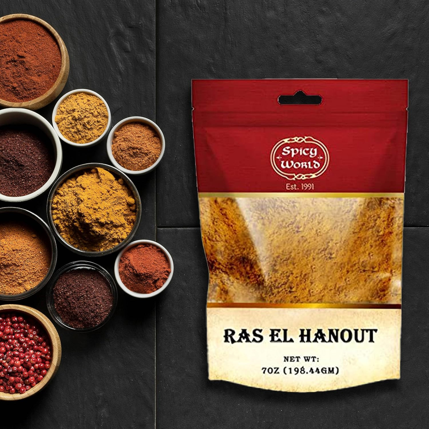 Ras El Hanout Moroccan Seaoning 7 Oz – Premium Spice Blend – for Authentic Marin