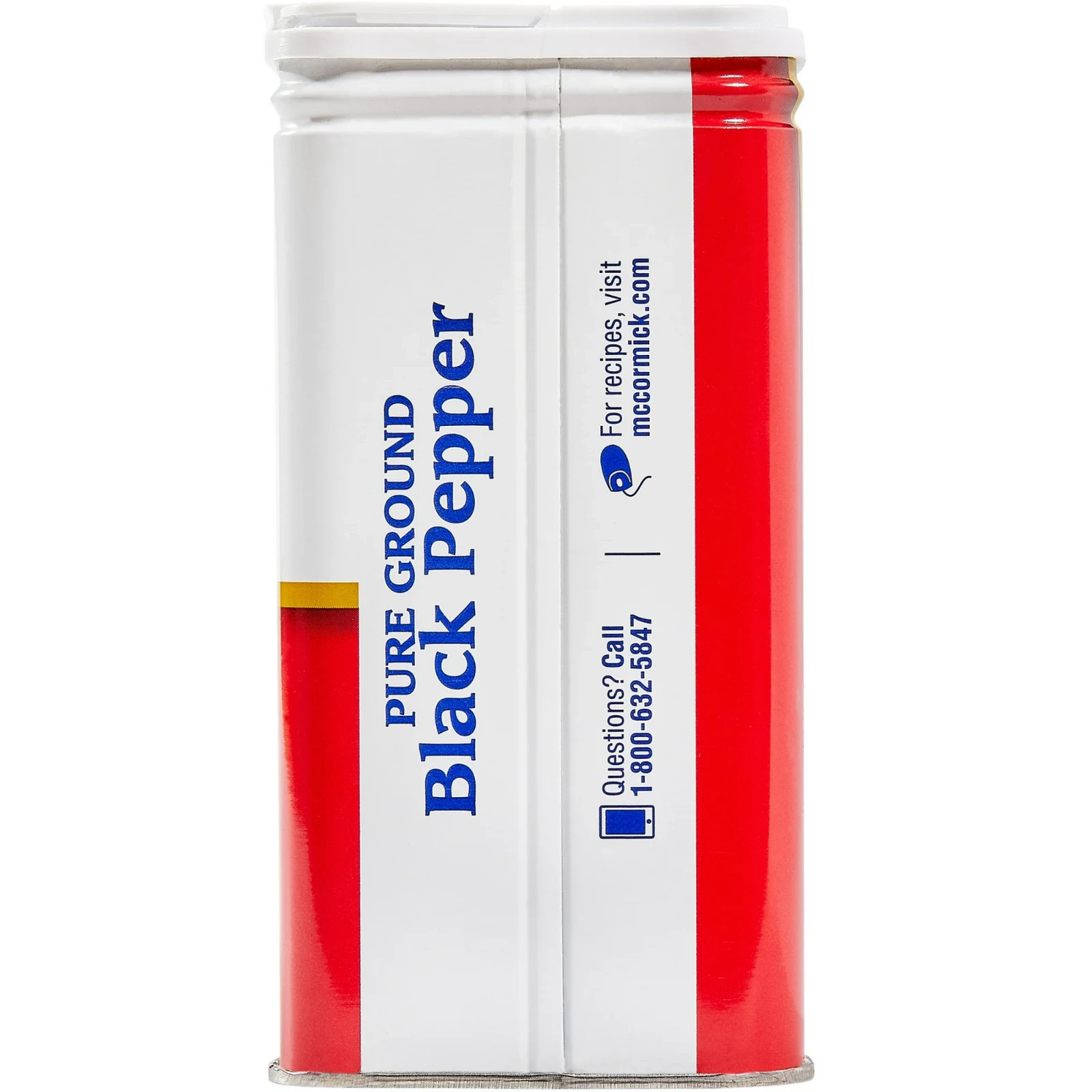 McCormick Pure Ground Black Pepper, 6.0 oz Can..