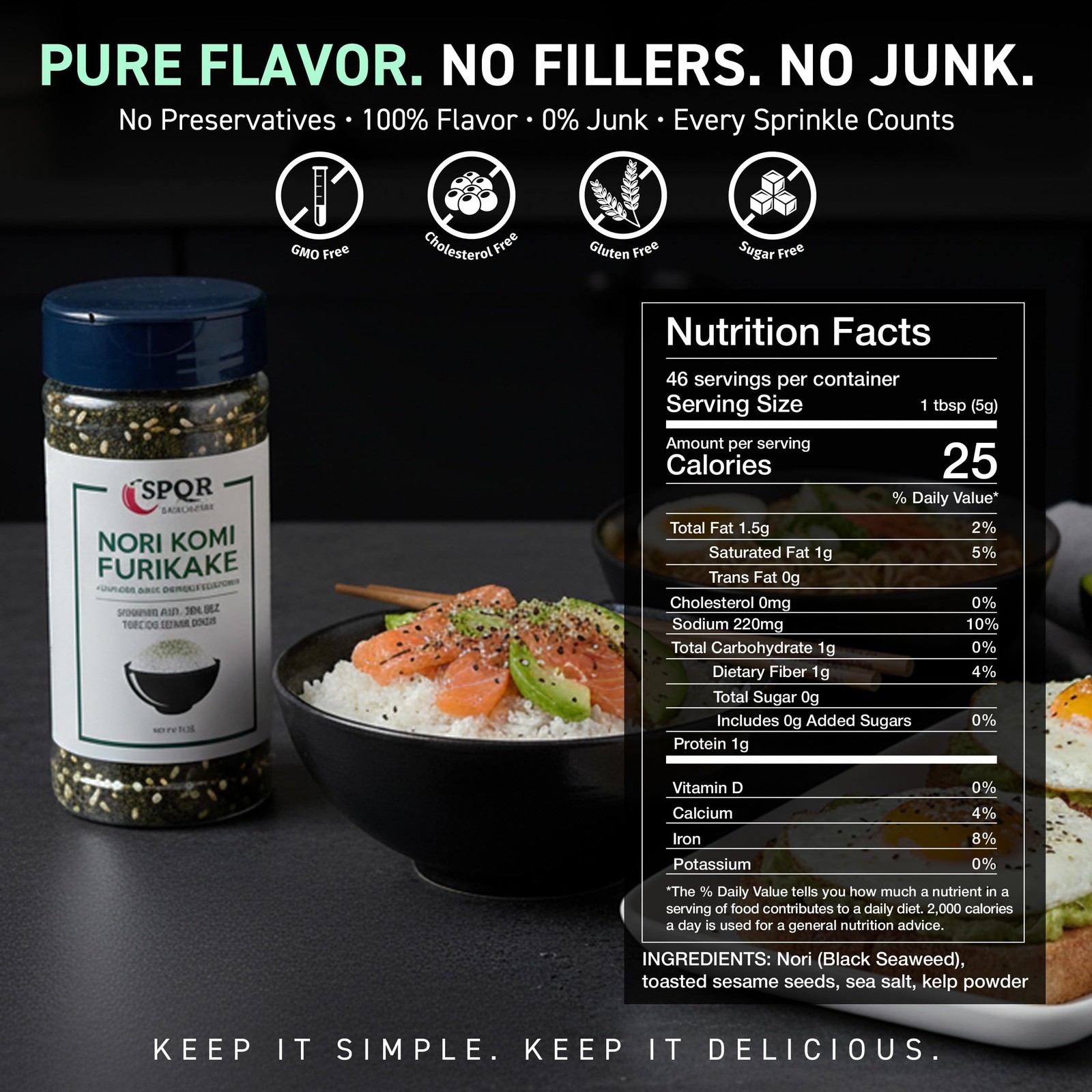 Nori Komi Furikake Multi-Purpose Rice Seasoning XL 8 oz. 8 Ounce (Pack of 1)