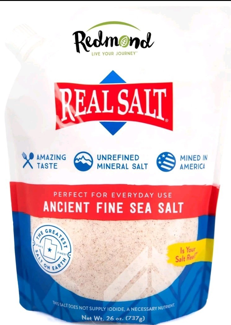 REDMOND Real Sea Salt 🏵️ Natural Unrefined Gluten Free Fine 26 Ounce Pouch NEW