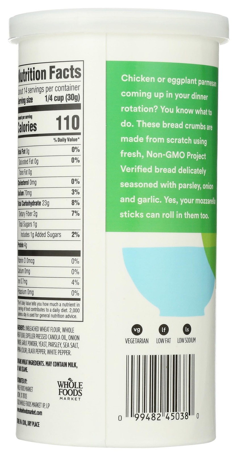 365 by Whole Foods Market, Italian Style Bread Crumbs, 15 Ounce (Pack of 1)
