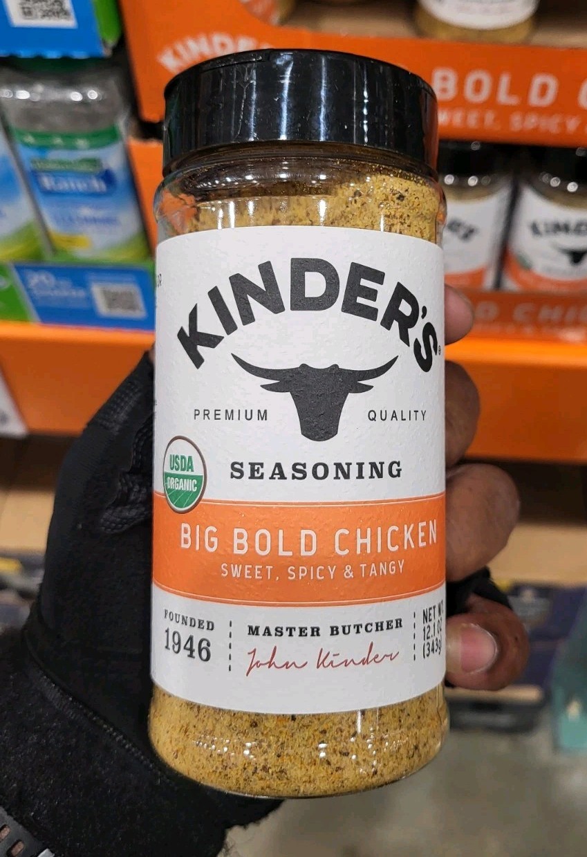 Kinder’s Big Bold Chicken Seasoning 12.1oz USDA Organic Sweet Spicy Tangy Blend