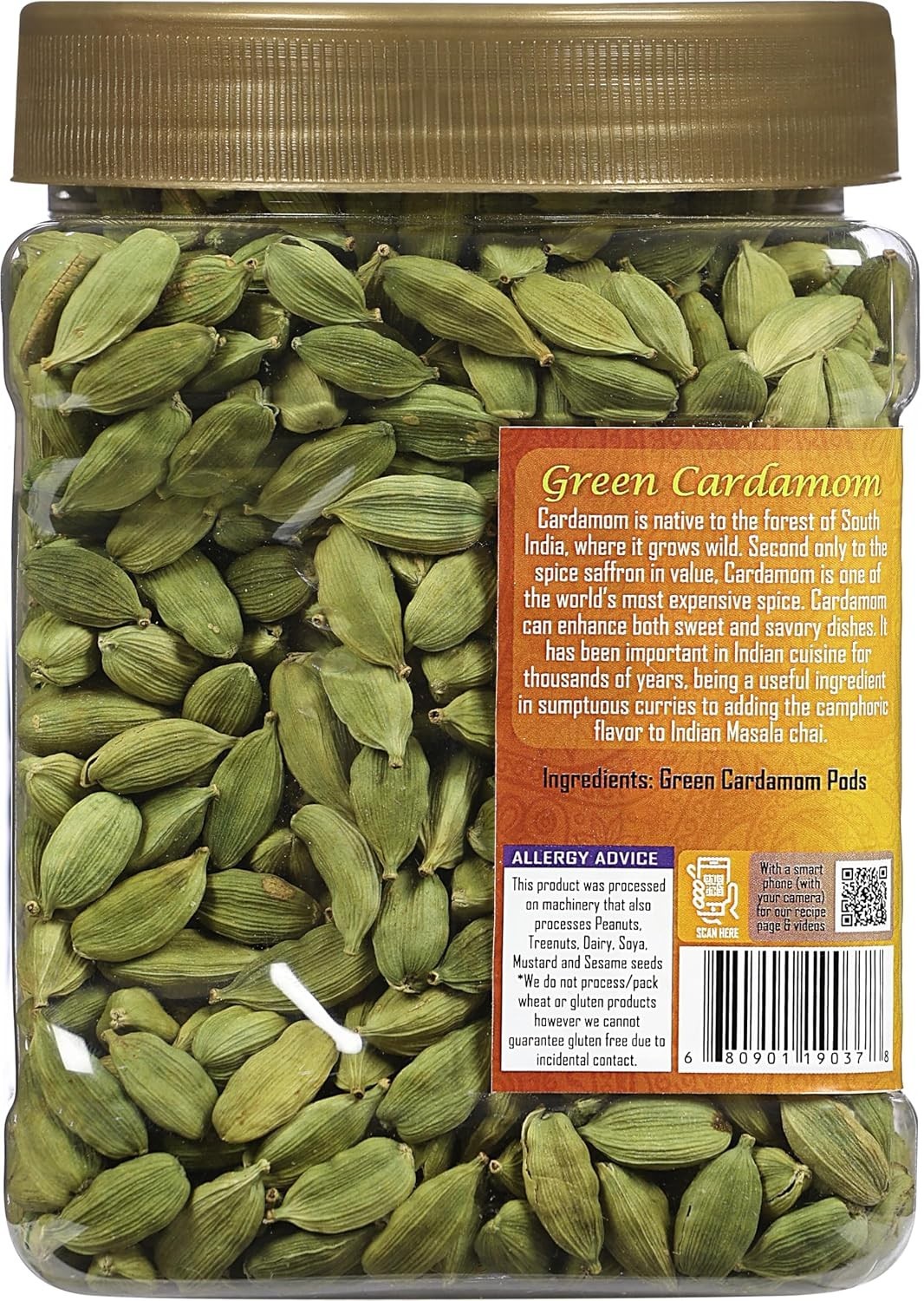 Rani Green Cardamom Pods 14oz PET Jar