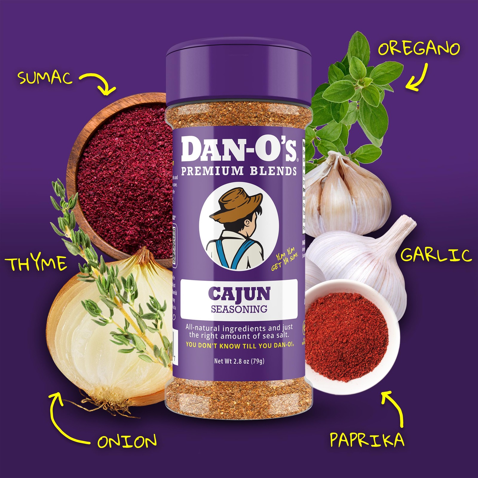 Dan-O’s Cajun Seasoning, 2.8 oz Bottle, 2 Pack, Spicy Ounce (Pack of 2)