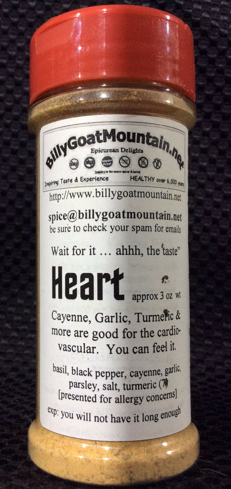 Heart Blend Gourmet Spice Billy Goat Mountain Seasoning Herbs healthy recipes