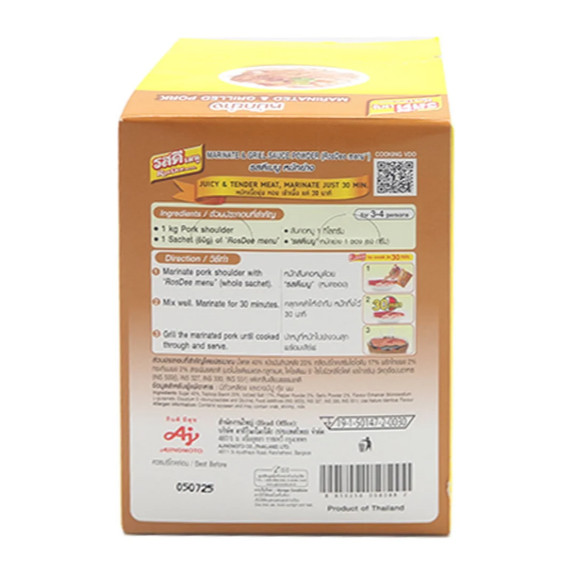 10x RosDee Menu Thai Style BBQ Marinade Powder Sweet Savory Grill Seasoning 60g