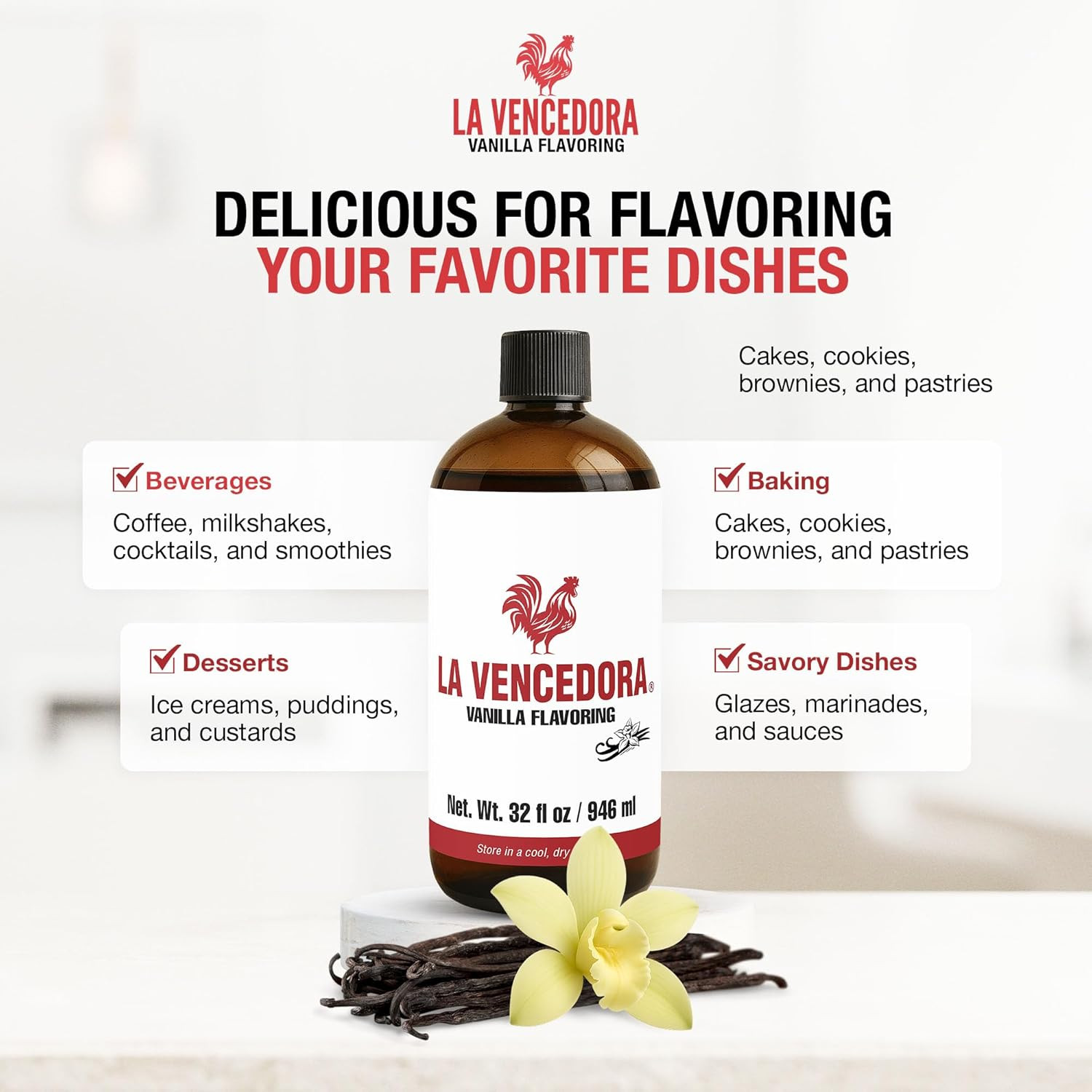 Mexican Vanilla – Large 32Oz Bottles (Pack of 2) – Traditional Vanilla Flavoring
