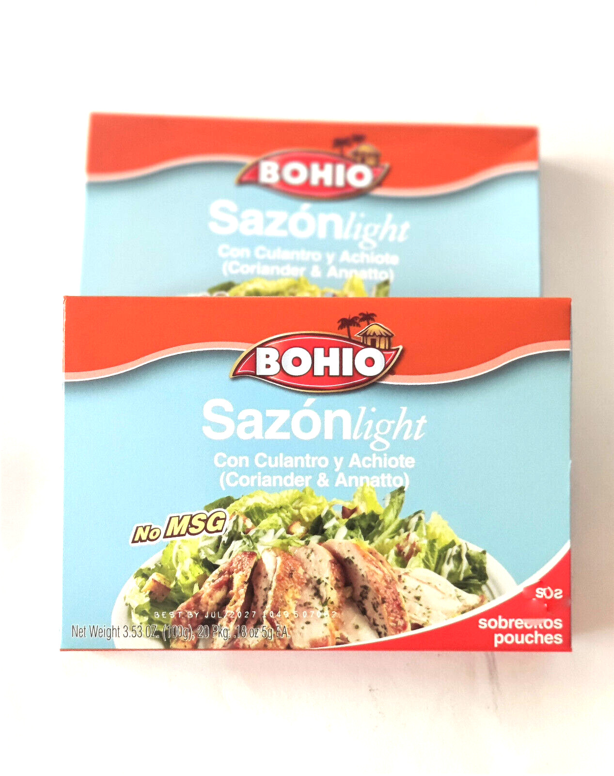 Light Salt Sazon BOHIO Seasoning Powder Spice Cilantro Annato Porto Rico Cook Sp