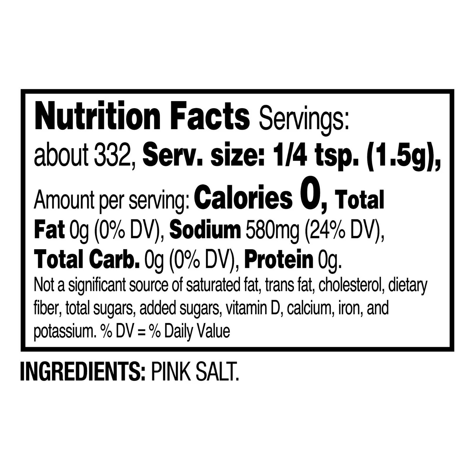 Great Value Fine Himalayan Pink Salt – 17.6 oz