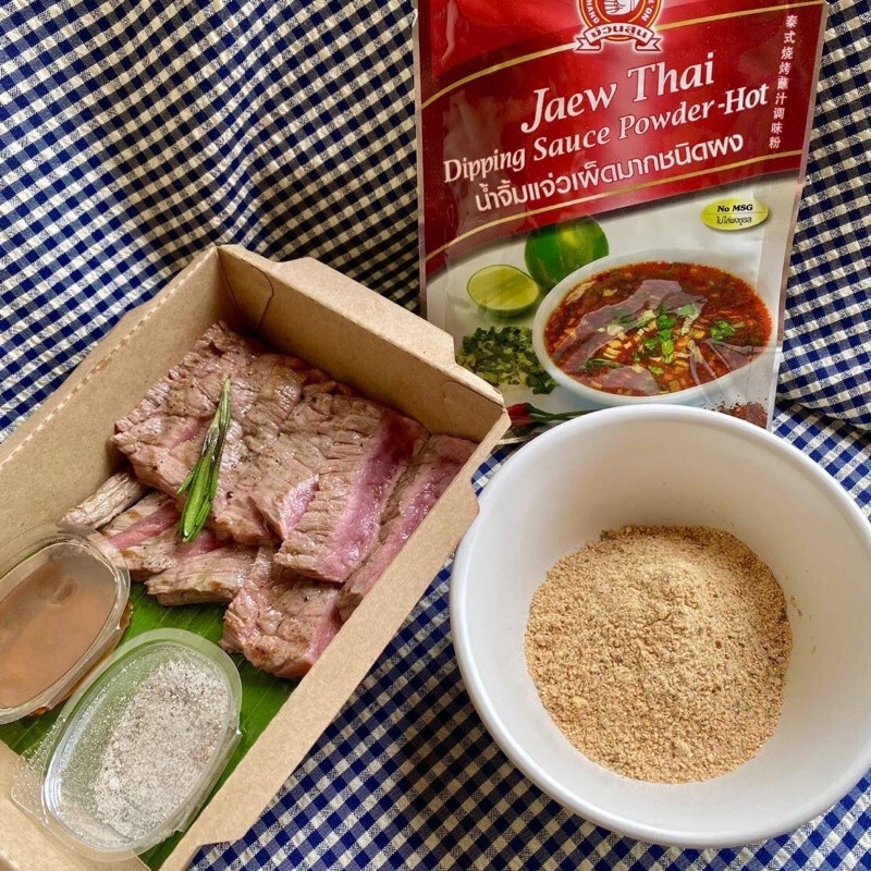 3 x 30 g. Thai Dipping Sauce Powder Mixed Jaew Super Hot Seasoning No MSG