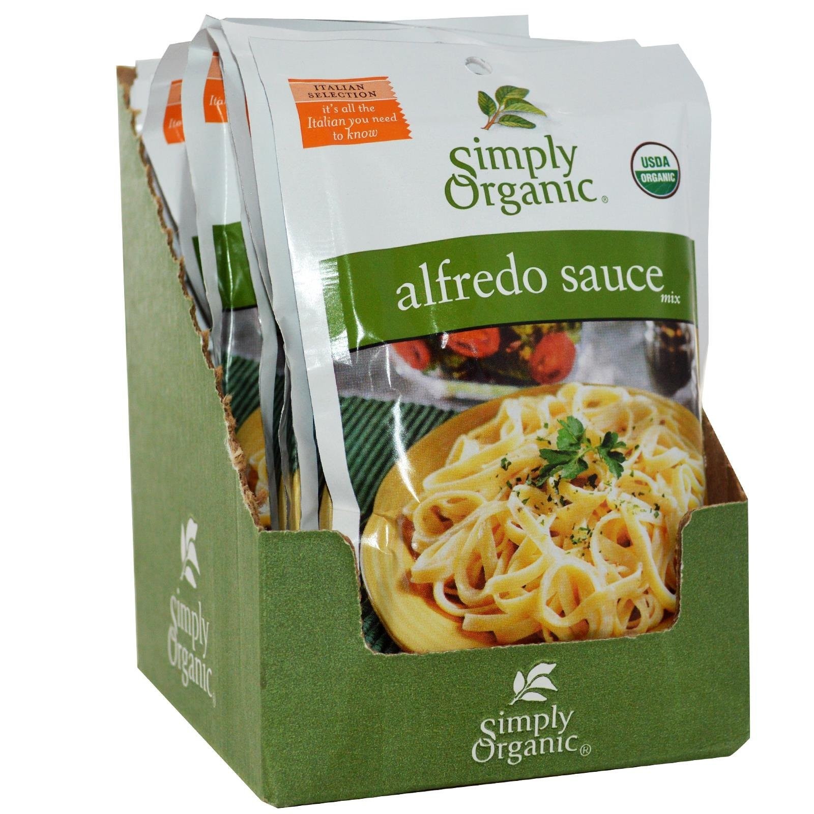 Simply Organic Gluten Free Vegetarian Alfredo Sauce Mix 1.48 Ounce Organic