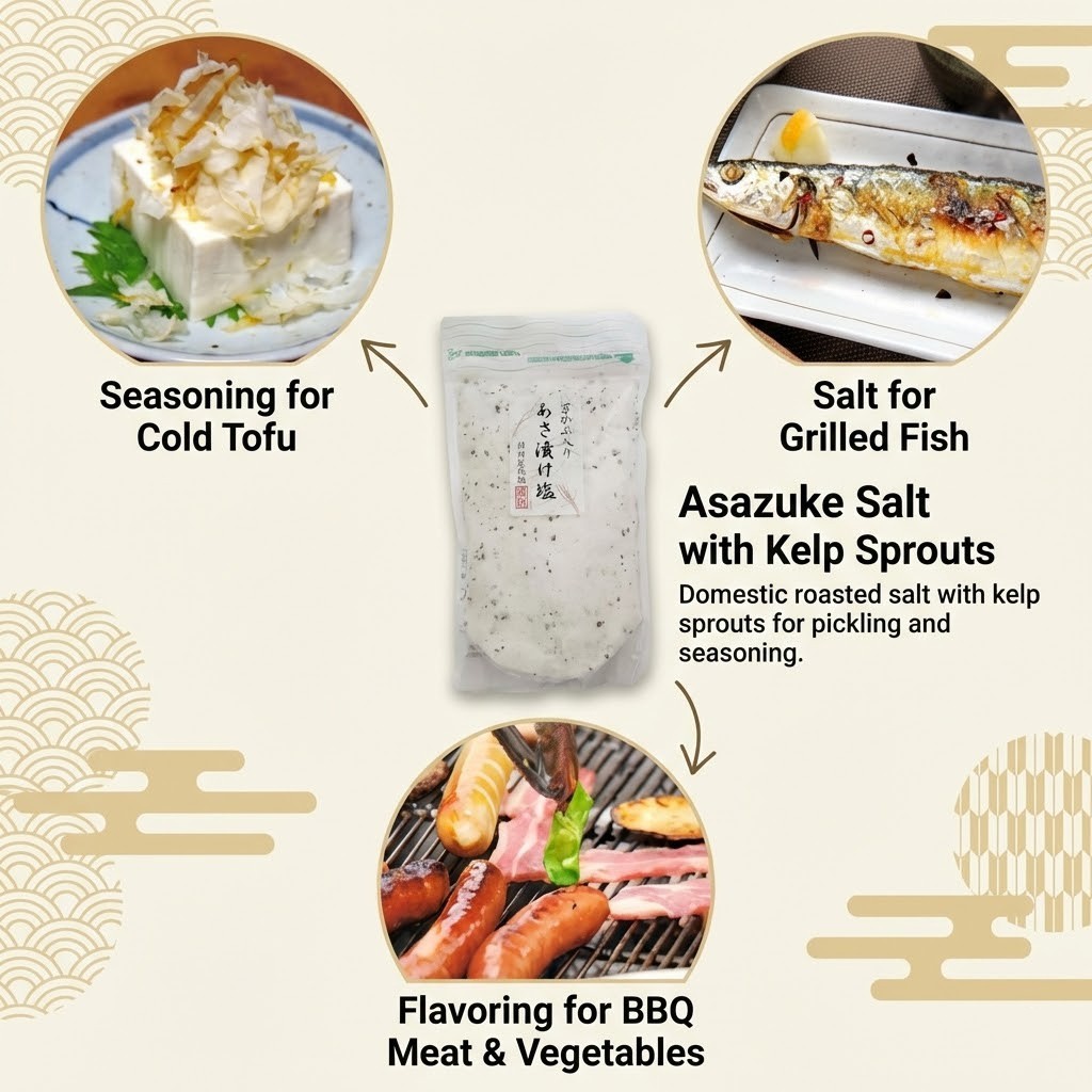 Japanese Asazuke Pickling Salt with Mekabu Seaweed 280g x 2 Set Instant Mix