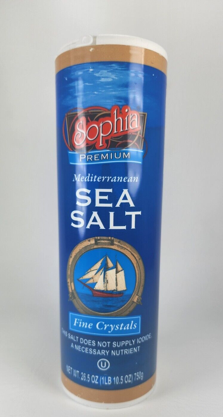 Sea Salt FINE crystal ground over 1.5LB (1 pound 10 ounce) Trace Minerals Italy