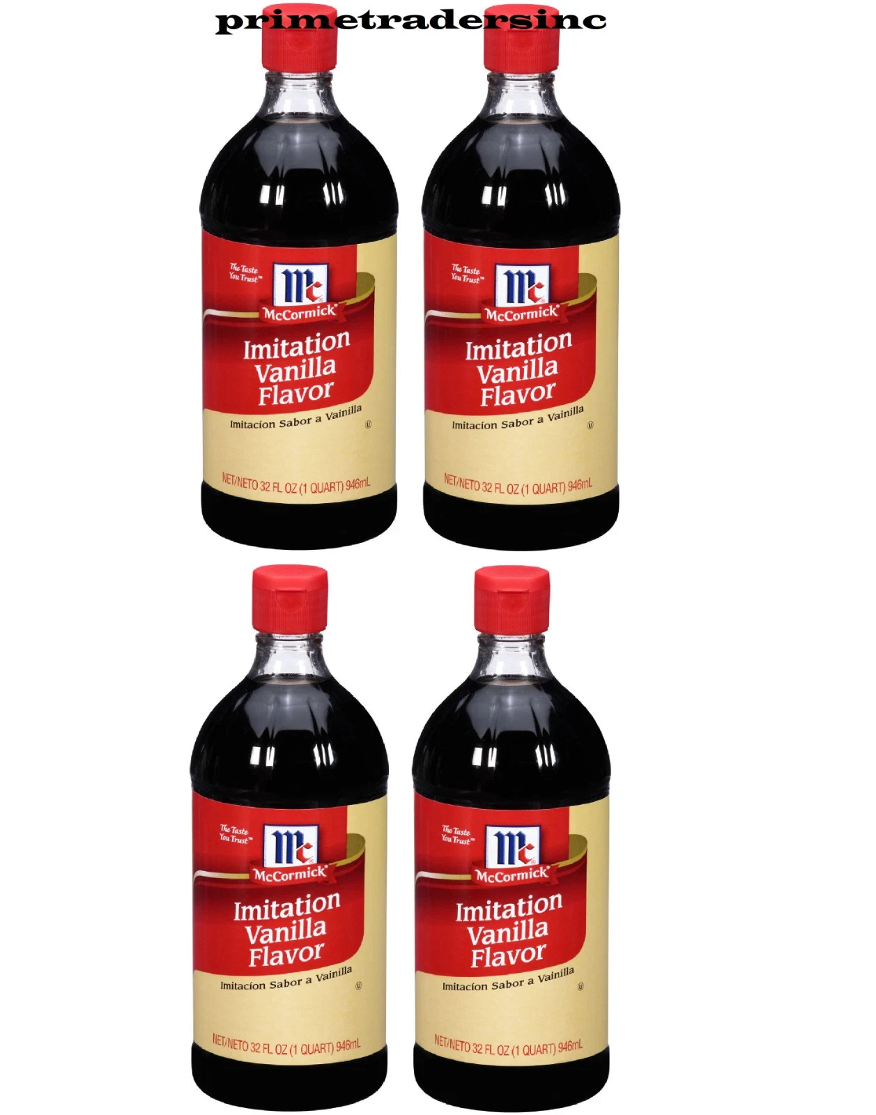 4 Pack – McCormick Imitation Vanilla Flavor 32 oz.