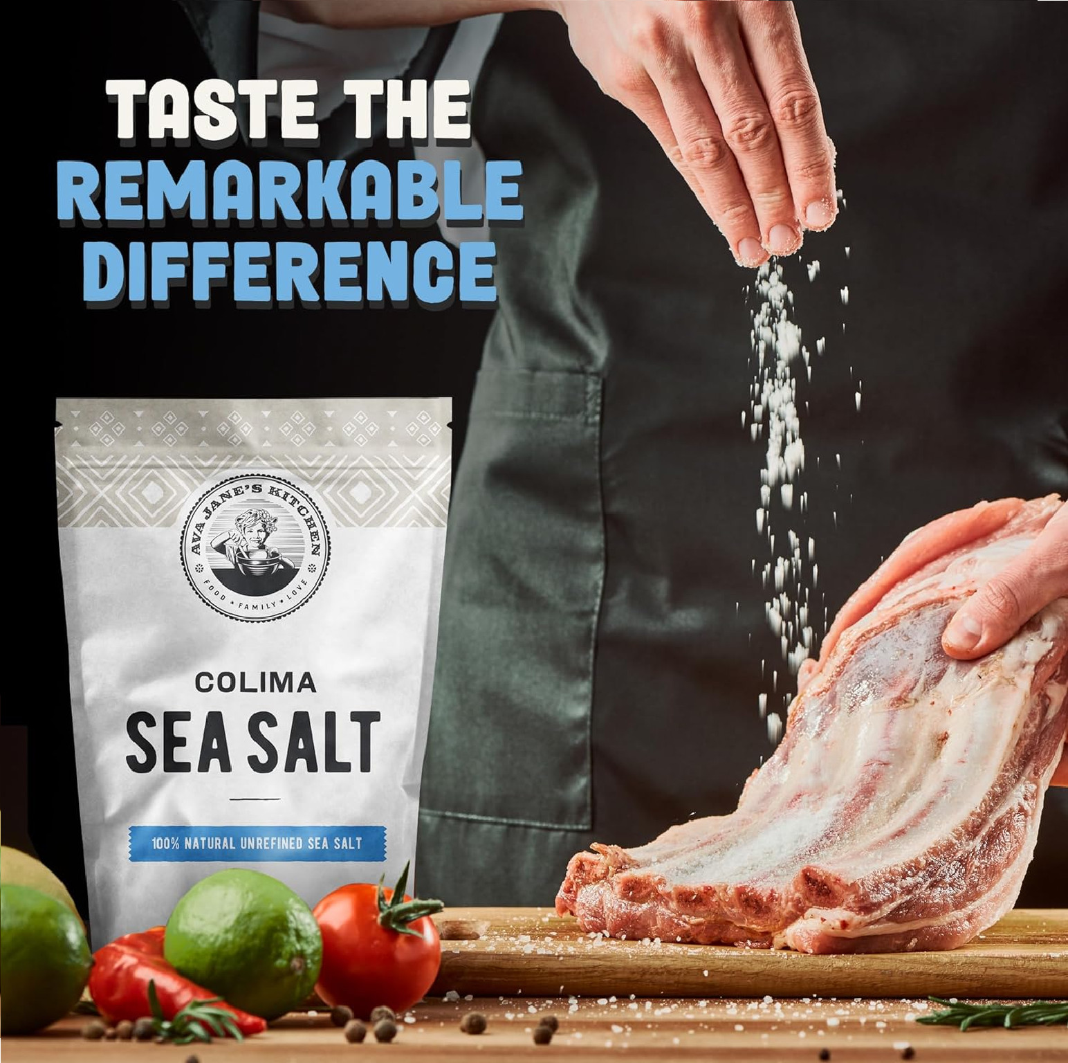 Ava Jane’s Kitchen – Colima Coarse Sea Salt – 100% Unrefined, Natural, and Hand-