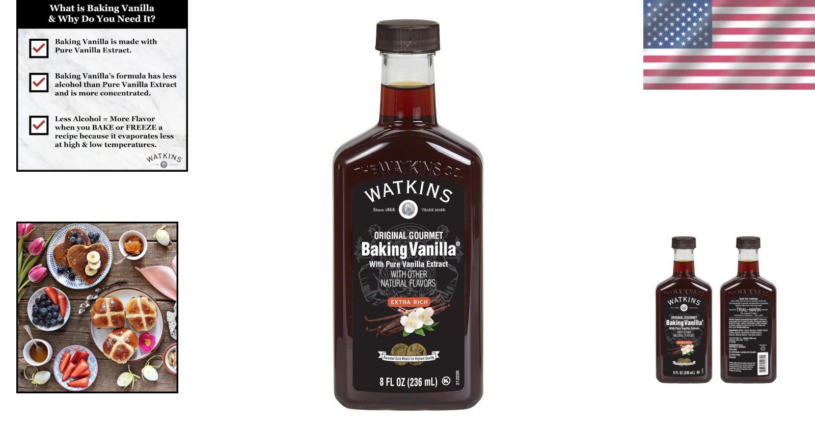 8 fl. oz. Pure Vanilla Extract – Gluten-Free & Kosher for Ultimate Baking