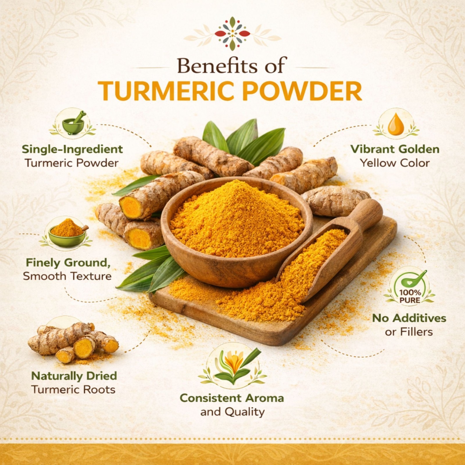 Turmeric Powder – 2 LBS 100% Natural Ground Curcumin Spice – Premium Quality