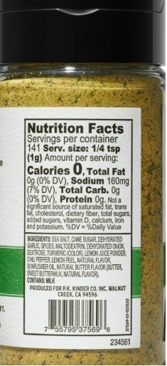 Kinder’s Buttery Garlic & Herb Seasoning Mix 5 oz Bottle – 2 BOTTLES