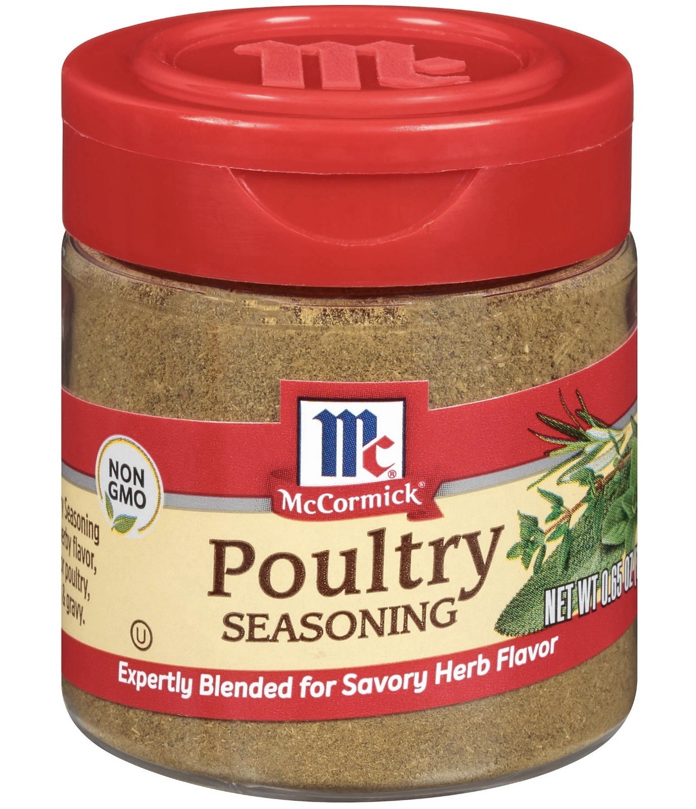 2x Shakers McCormick Poultry Seasoning | .65oz | Blended For Savory Herb Flavor