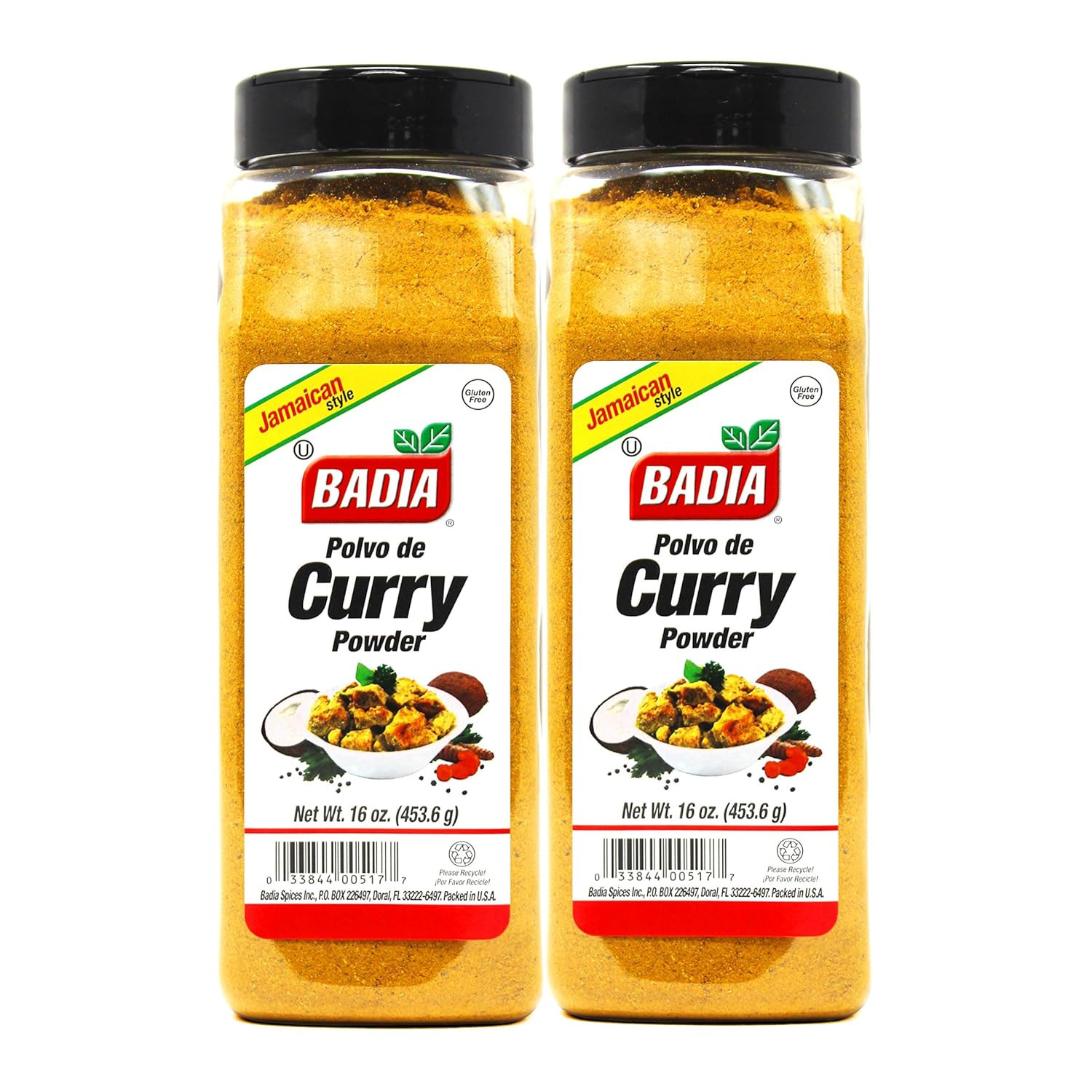 Badia Jamaican Style Curry Powder, Kosher, Gluten free, 16oz (12 Pack)