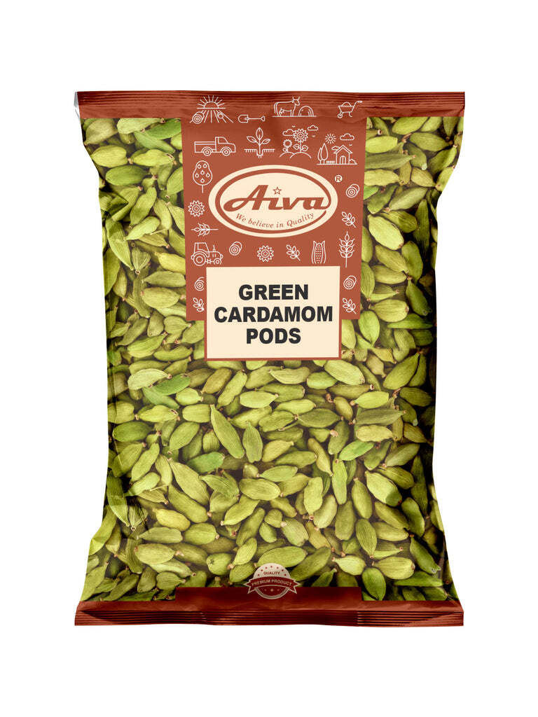 Aiva Green Cardamom Pods (Hari Elaichi)