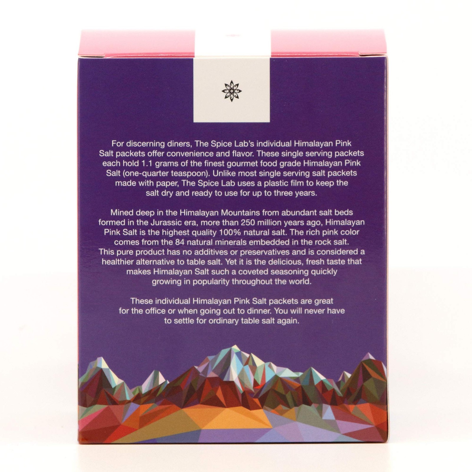 The Spice Lab Himalayan Pink Salt – Fine – 50 Salt Packets- Gourmet Pure Crystal