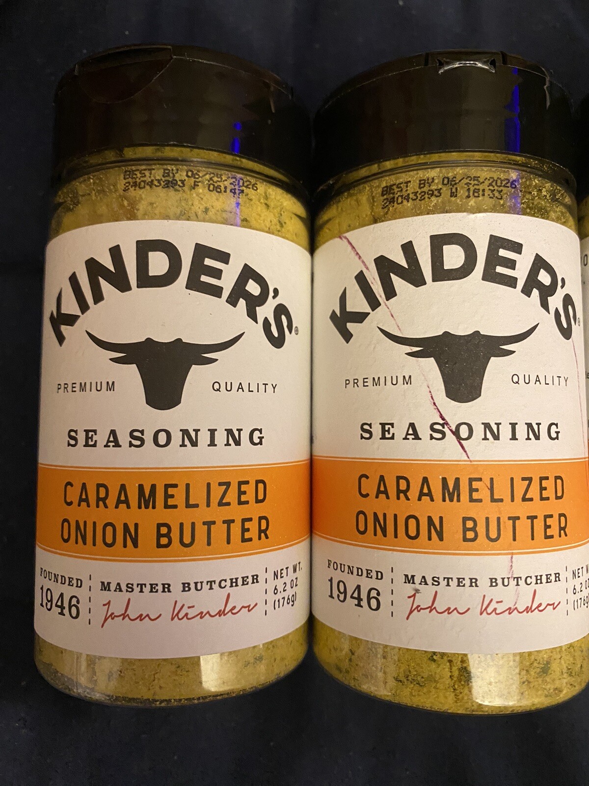 2 Kinder’s Caramelized Onion Butter Seasoning 6.2 oz Ex 6/2026 Dry Spice Rub
