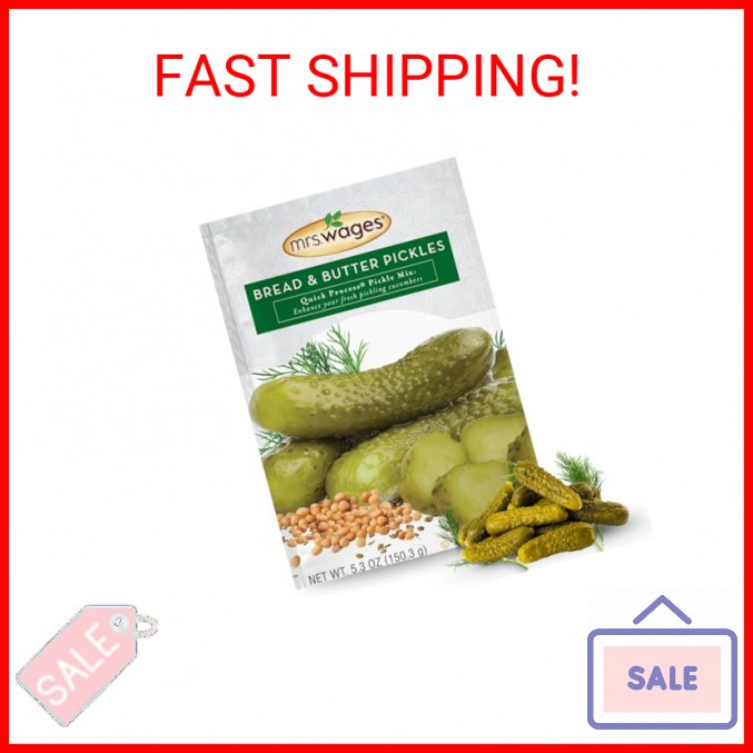 Mrs. Wages Bread and Butter Pickles Quick Process Mix, Quick and Easy, Simple-To