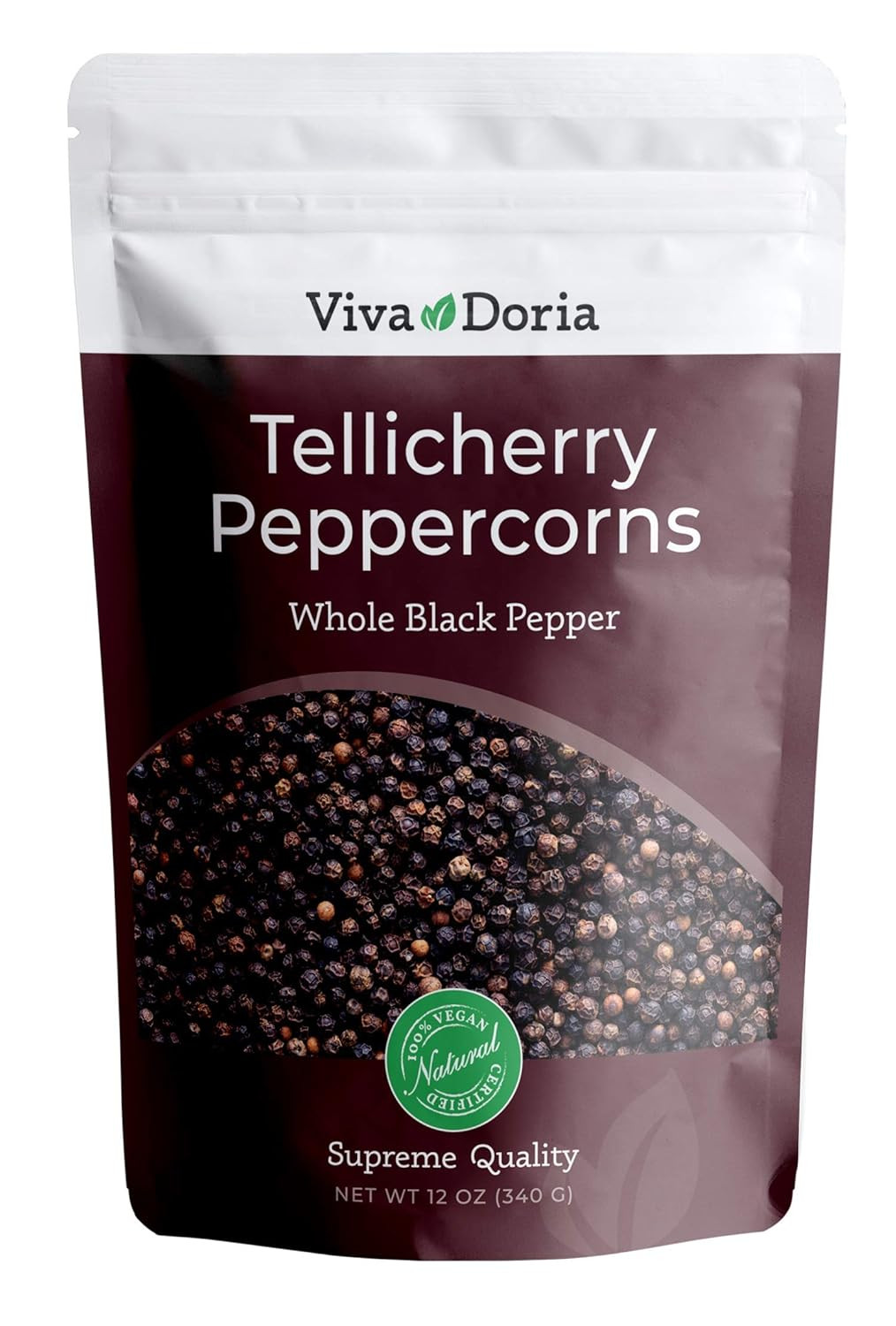 Tellicherry Black Peppercorns, Whole Black Pepper, 12 Oz (340G)