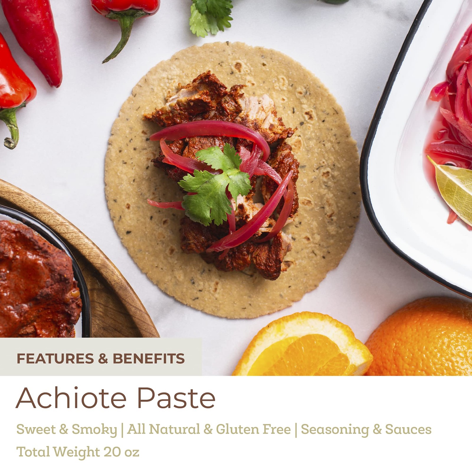 | Premium Achiote Paste | Vegan, Gluten-Free | For Cooking with Chicken, Pork…