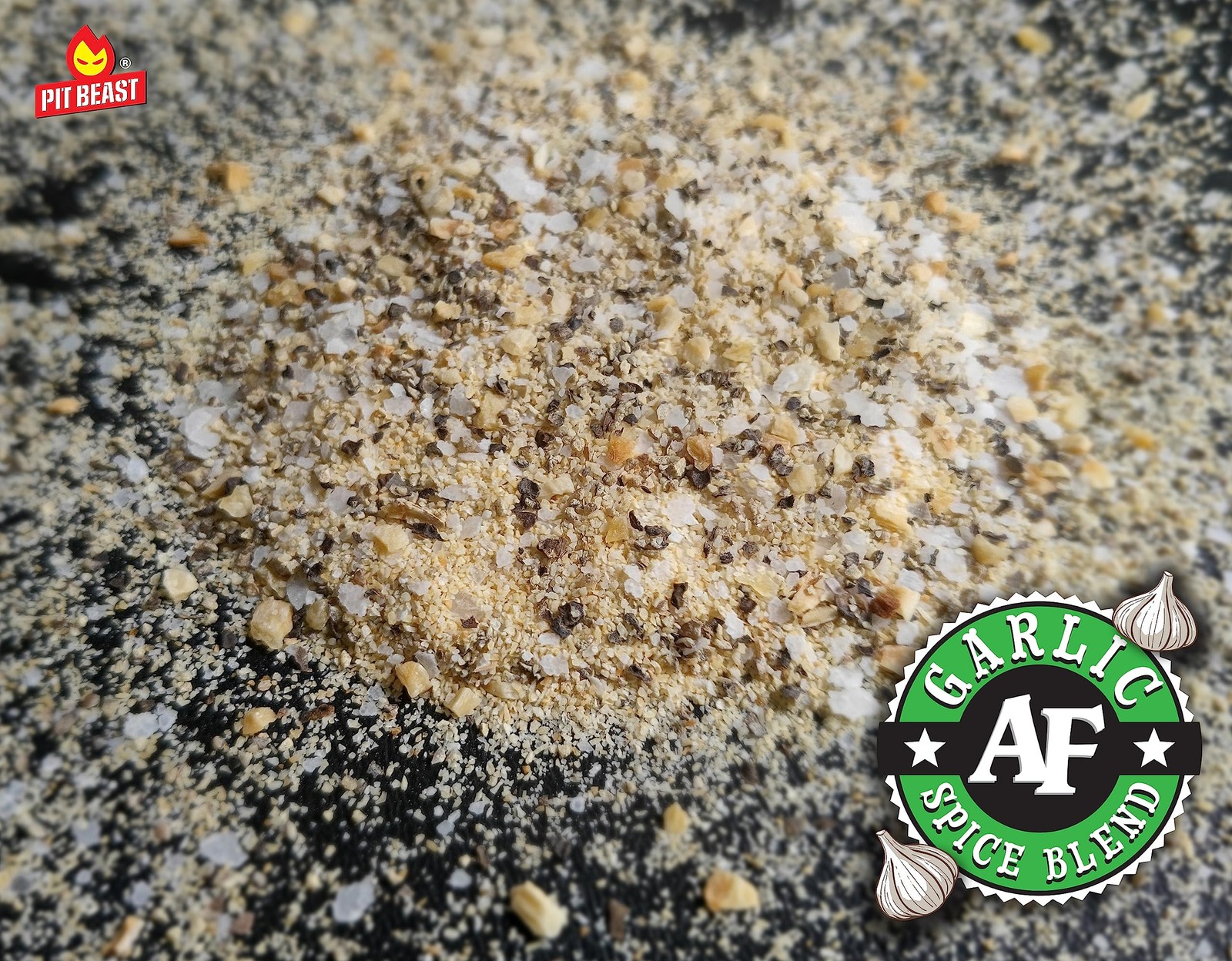 Pit Beast Garlic AF – Garlic, Salt, and Pepper BBQ Rub Seasoning | ALL PURPOSE E