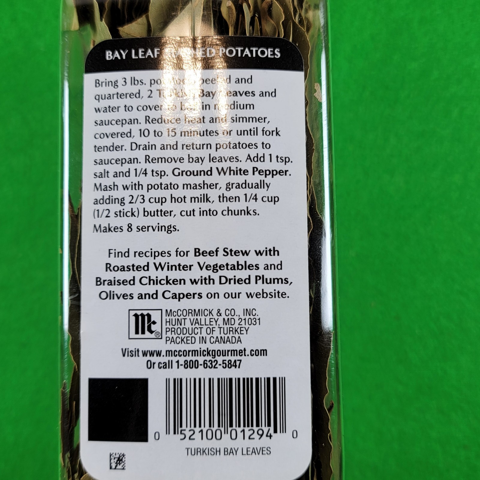 McCormick Turkish Whole Bay Leaves, 2 oz EXP. 04/28
