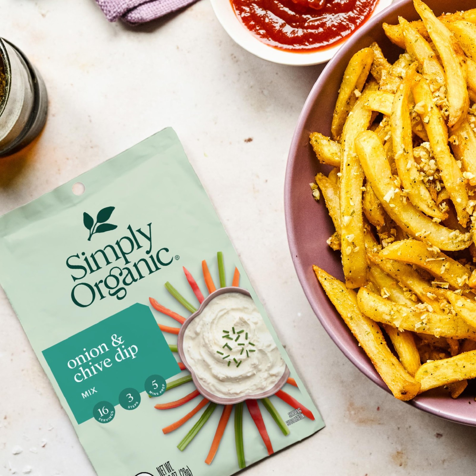 Simply Organic Onion Chive Dip Mix 1 Ounce Pack Of 12 Organic Seasoning Mixes