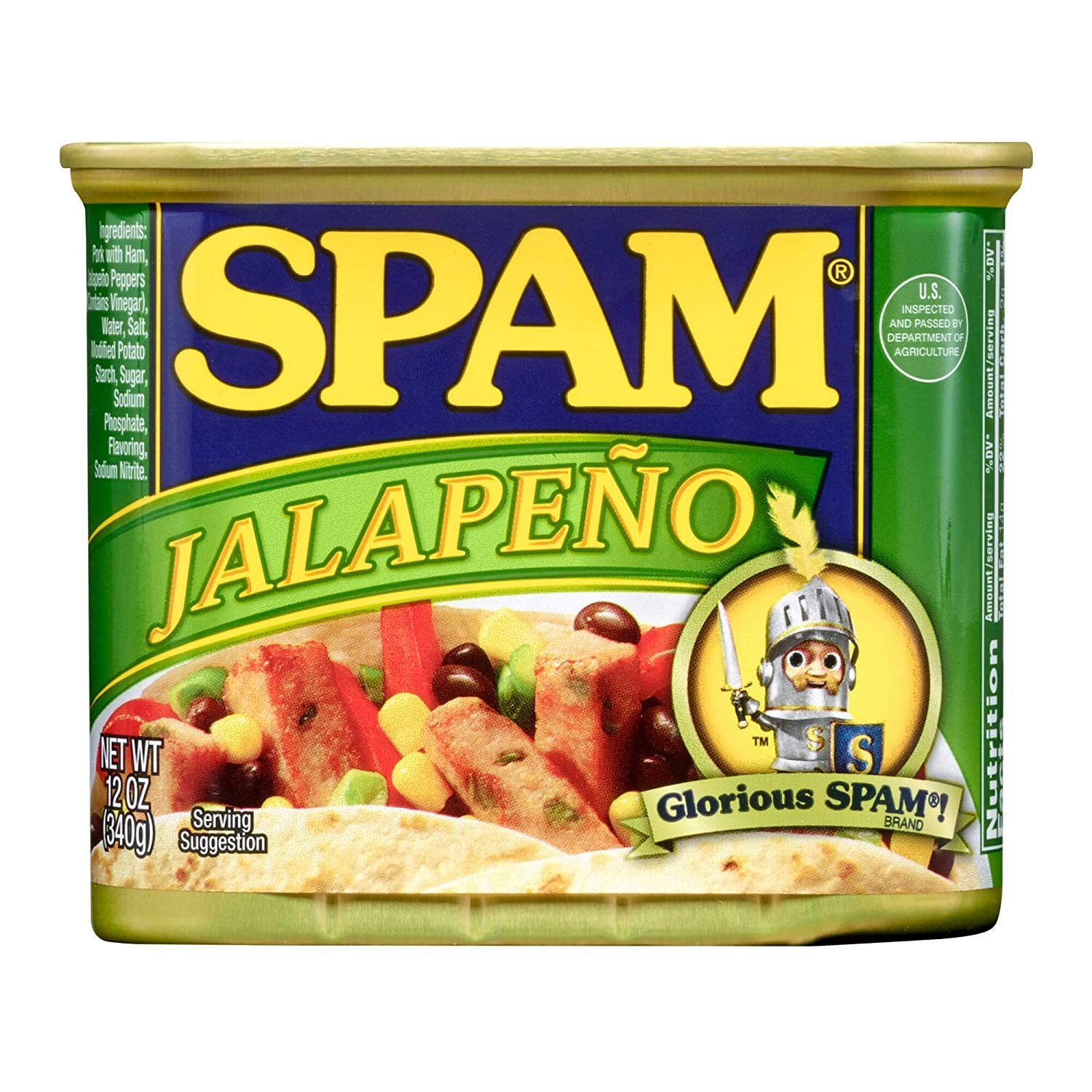 Spam Jalapeño, 12 Ounce Can 12 (Pack of 1)
