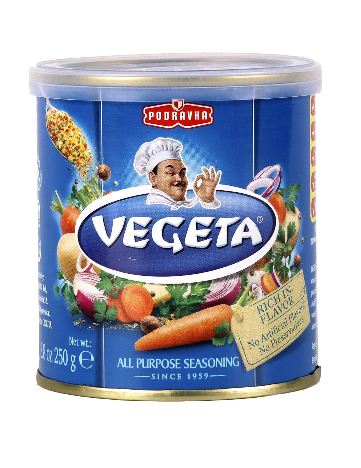 Vegeta All Purpose Seasoning Mix, Can 8.8 Oz (250 G)