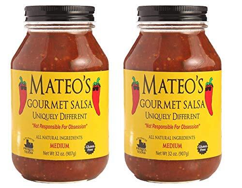 Mateo’s Premium Gourmet Medium Salsa Pack of 2 Jars 32oz Gluten Free Kosher