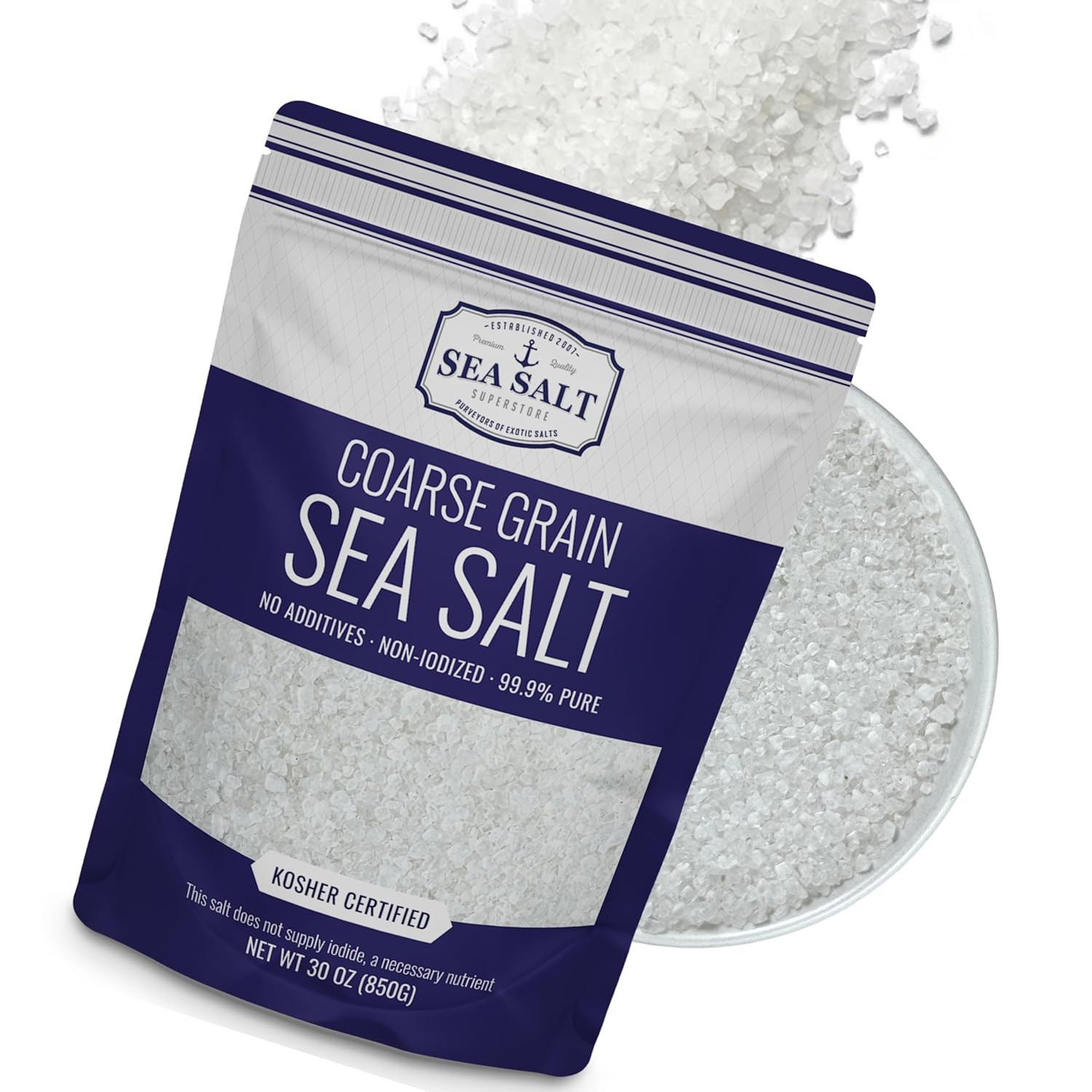 Coarse Sea for Grinder Refill, Coarse Grain Kosher, Non-Iodized for Cooking, …