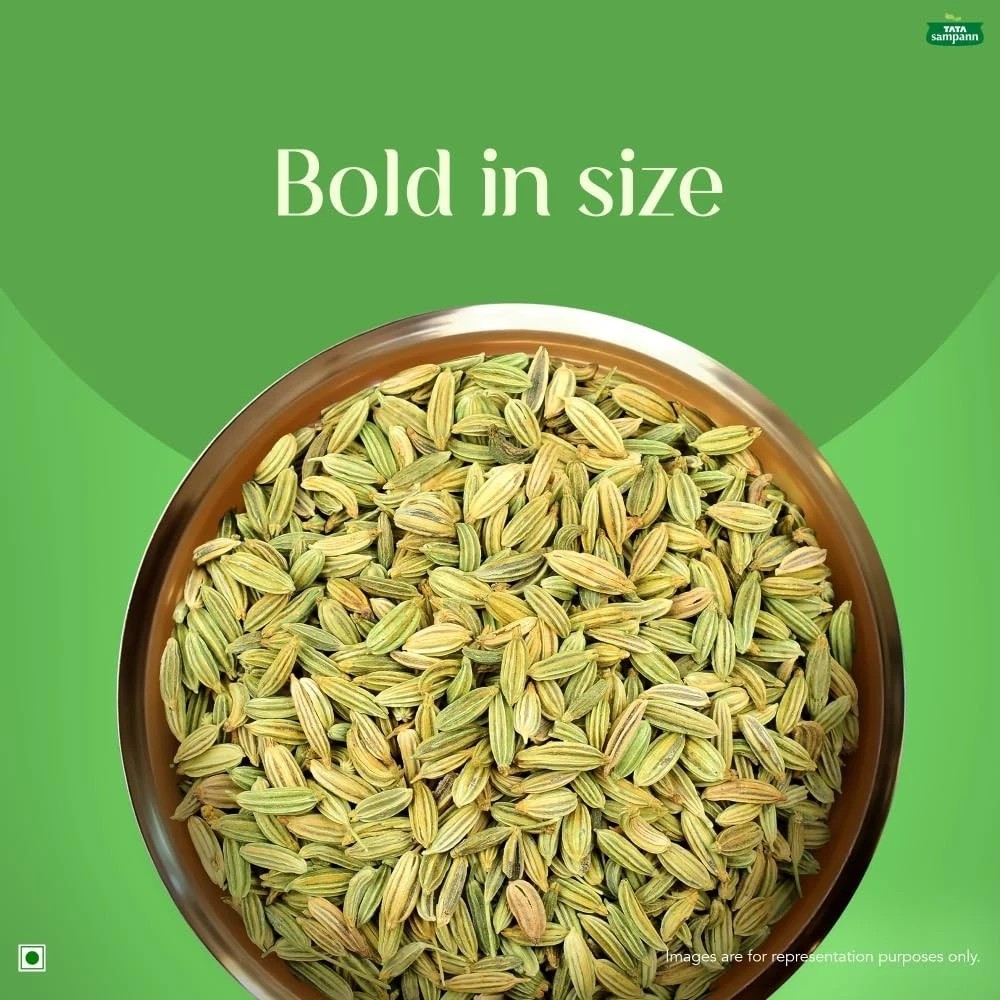 Tata Sampann Fennel Seed (Saunf), Whole Spices, Rich Aroma 100g (Pack of 2)