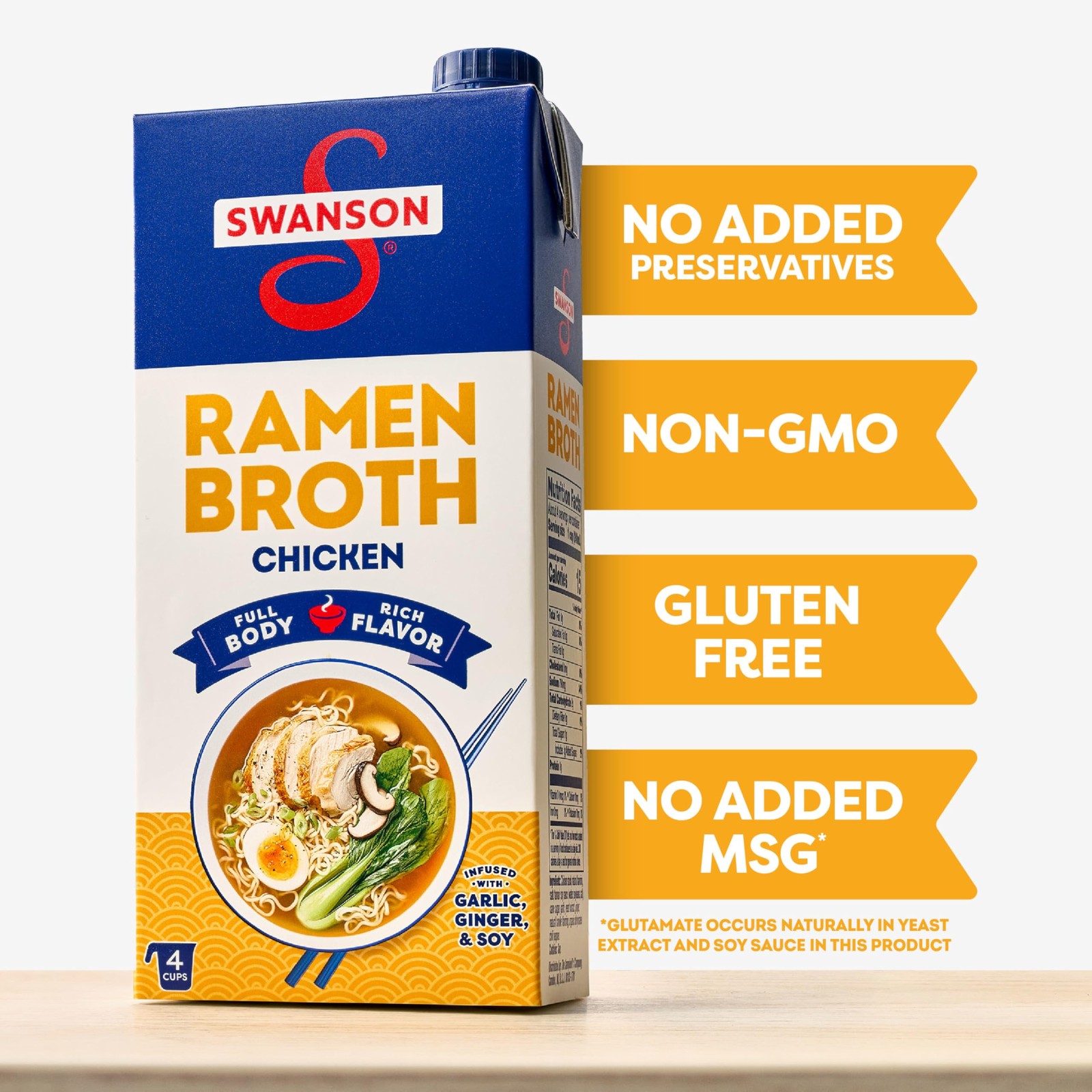 Ramen Chicken Broth, 32 Oz Carton