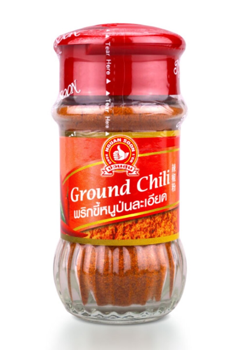 Nguan Soon No.1 Hand Brand Ground Chili Spices Seasoning Herbs Red colour 45 g.