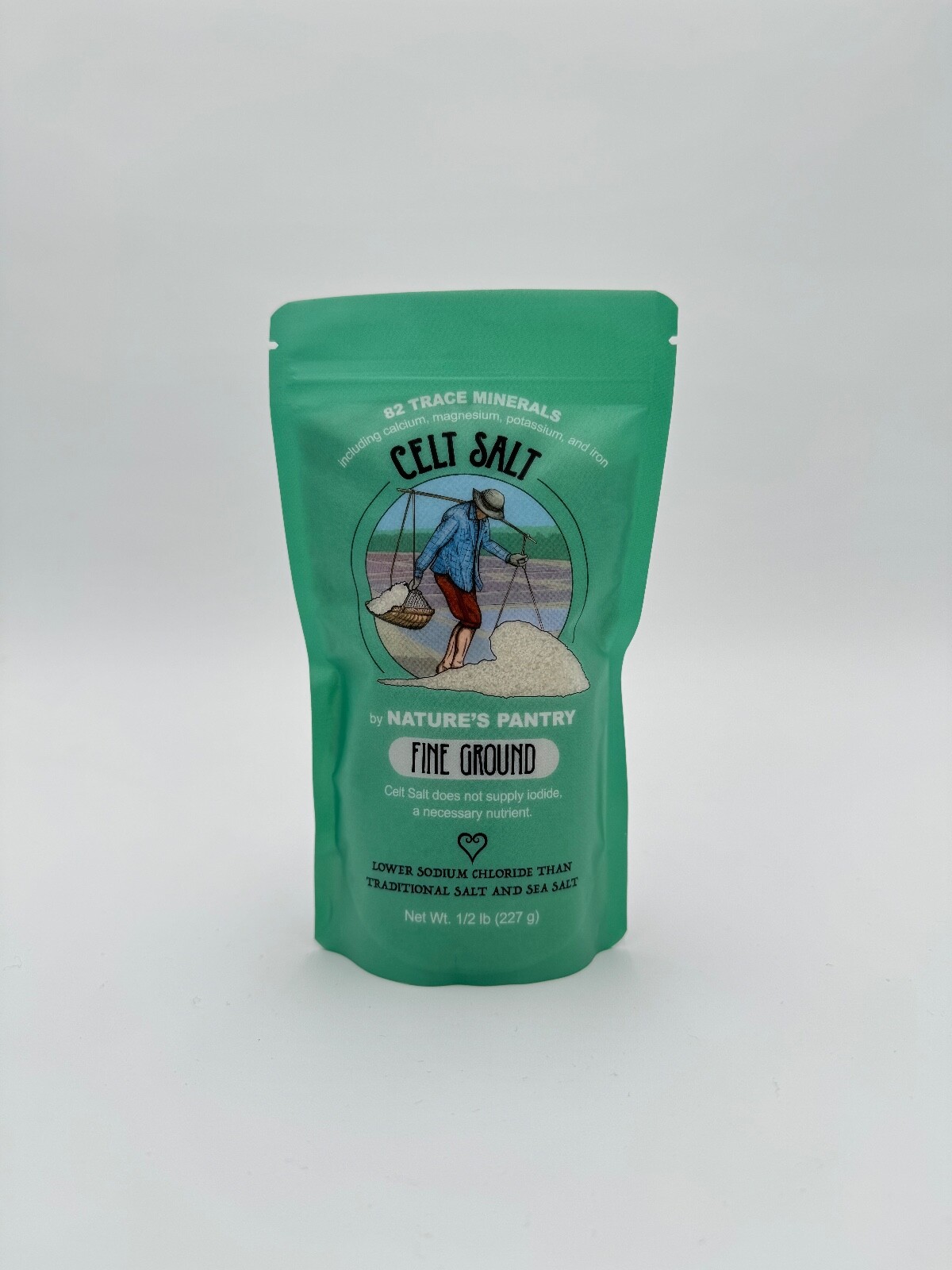 Celtic Sea Salt- Fine Ground 1/2 lb Resealable Bag Celt Salt Brand