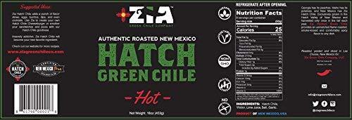 Hatch Green Chile Peppers 1 Pound Flame Roasted Diced Gluten Free Spicy Flavor