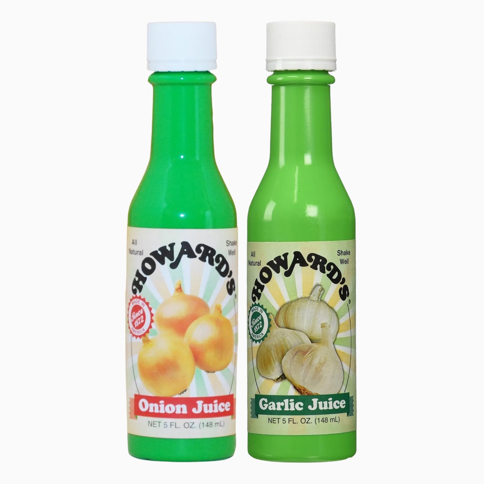 Howard’s Onion & Garlic Juice Duo Pack, 5 fl oz Each | 5 Fl Oz (Pack of 2)