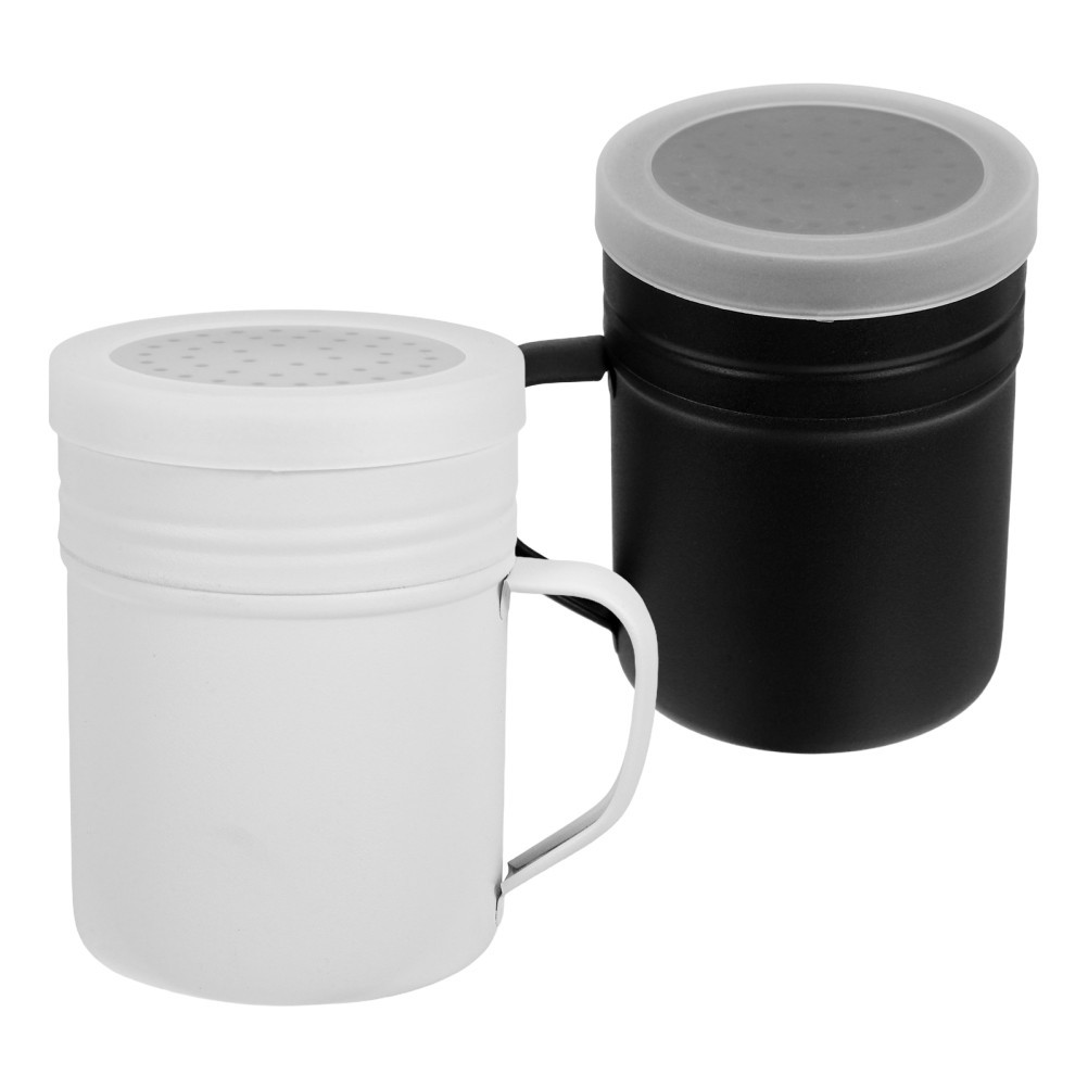 2pcs Stainless Steel BBQ Seasoning Shaker Bottle with Fine Mesh Lid & Handle,